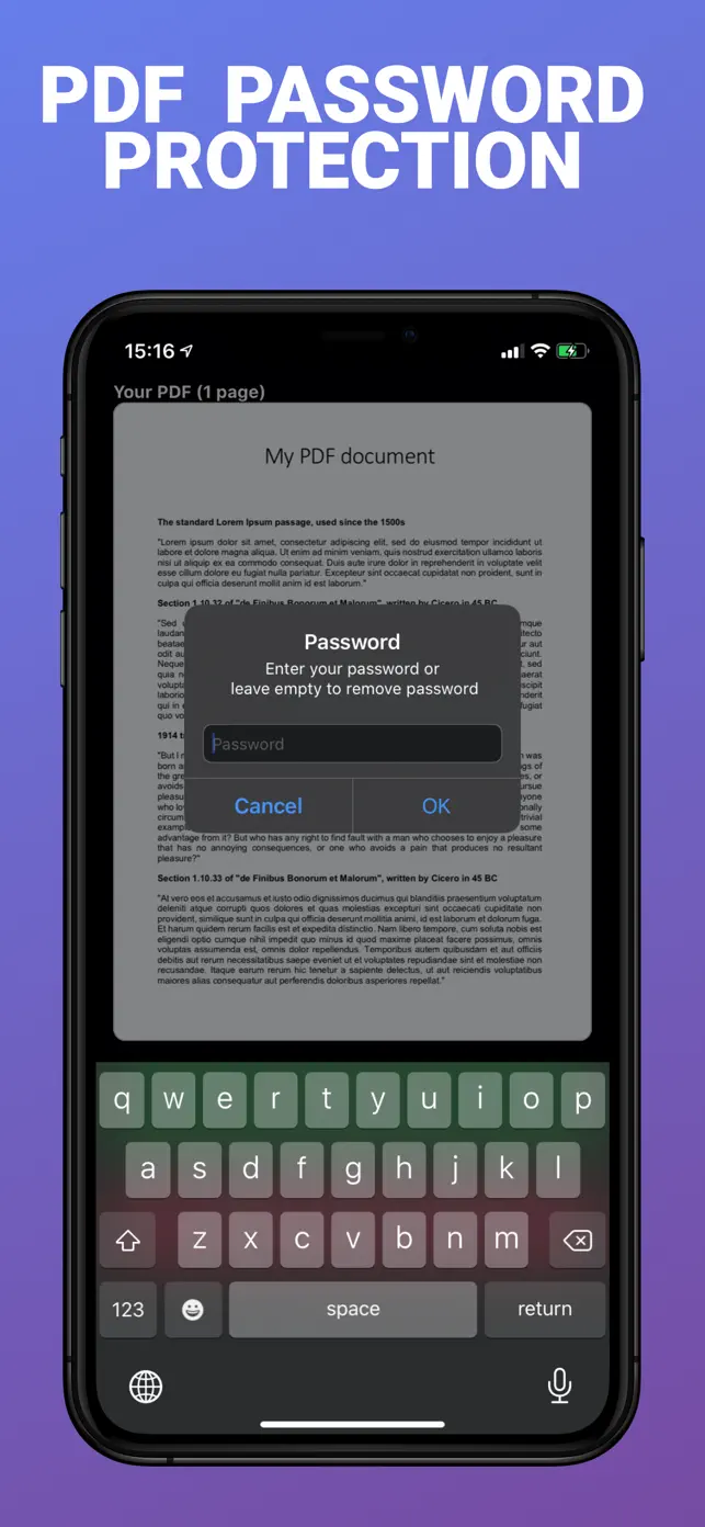 PDF Secure screenshot #1 for iPhone