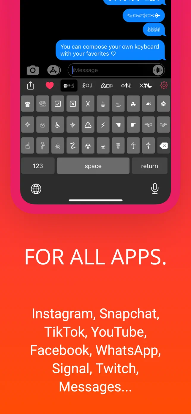 Symbol Keyboard+ screenshot #4 for iPhone