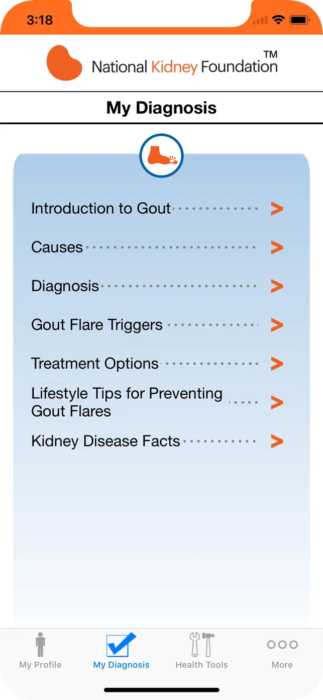 Gout Central screenshot #3 for iPhone