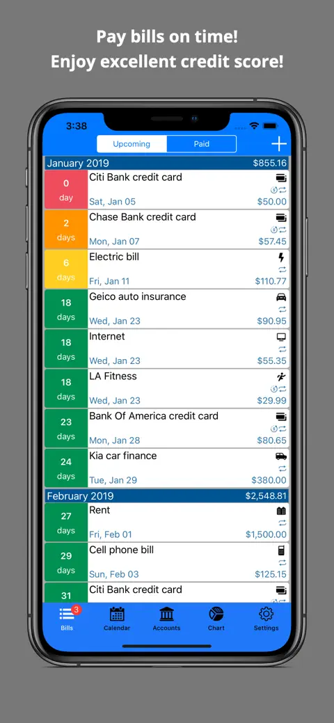 Bills Organizer & Reminder screenshot 1