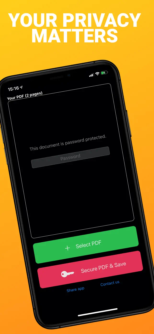 PDF Secure screenshot #2 for iPhone