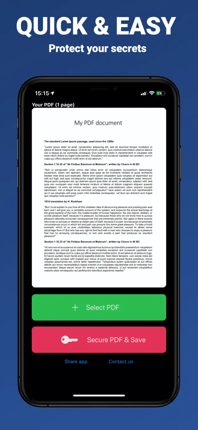 PDF Secure screenshot #4 for iPhone