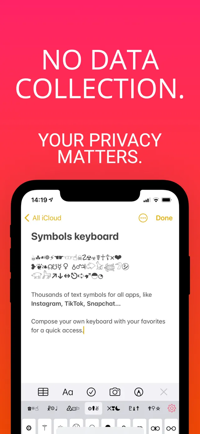 Symbol Keyboard+ screenshot #5 for iPhone