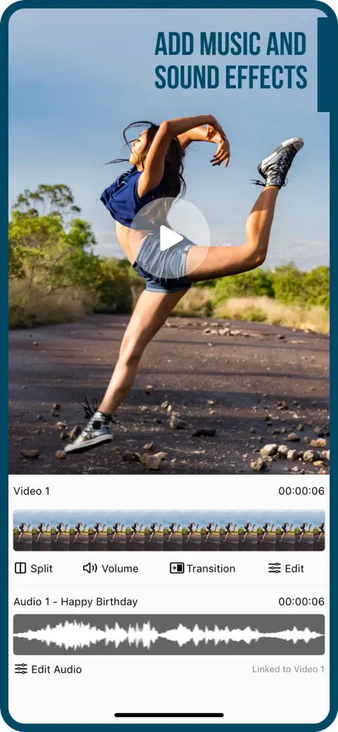 Add Music to Video :cut editor screenshot 2