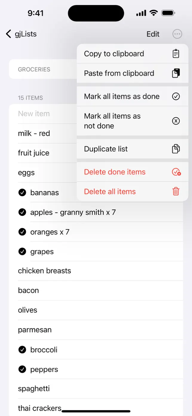 gjLists screenshot #5 for iPhone