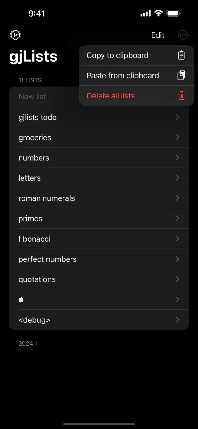 gjLists screenshot #2 for iPhone
