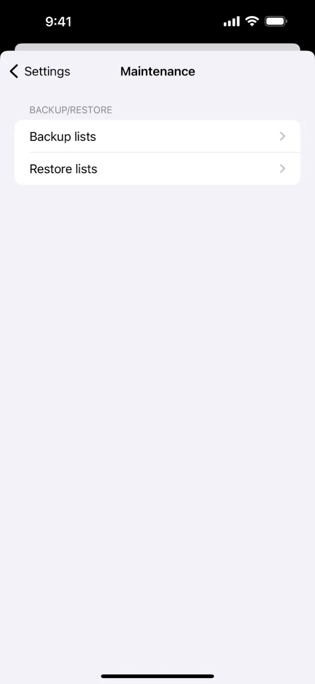 gjLists screenshot #9 for iPhone