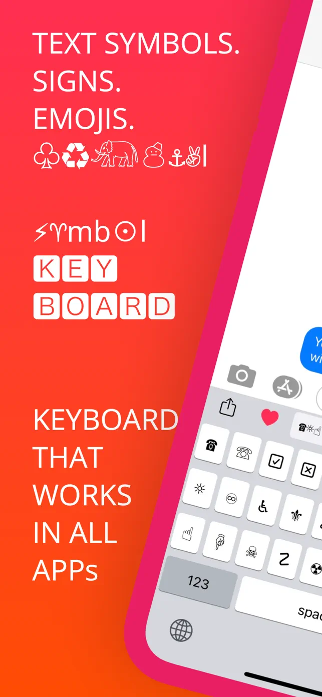Symbol Keyboard+ screenshot #2 for iPhone