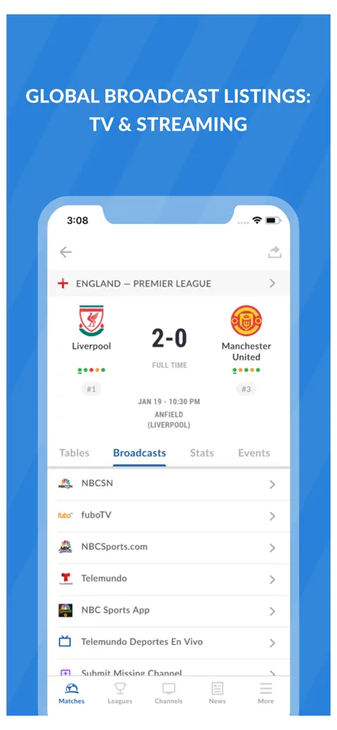 Live Soccer TV: Scores & Stats screenshot 5