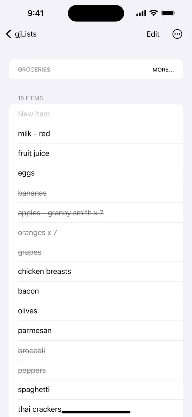 gjLists screenshot #3 for iPhone