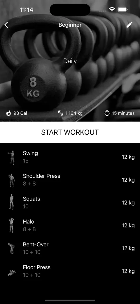 Kettlebell Home Workout screenshot 1