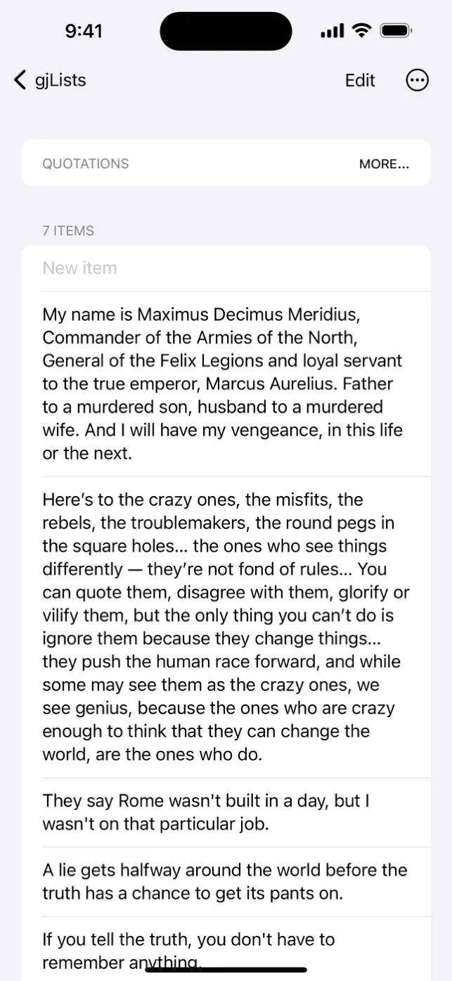 gjLists screenshot #7 for iPhone