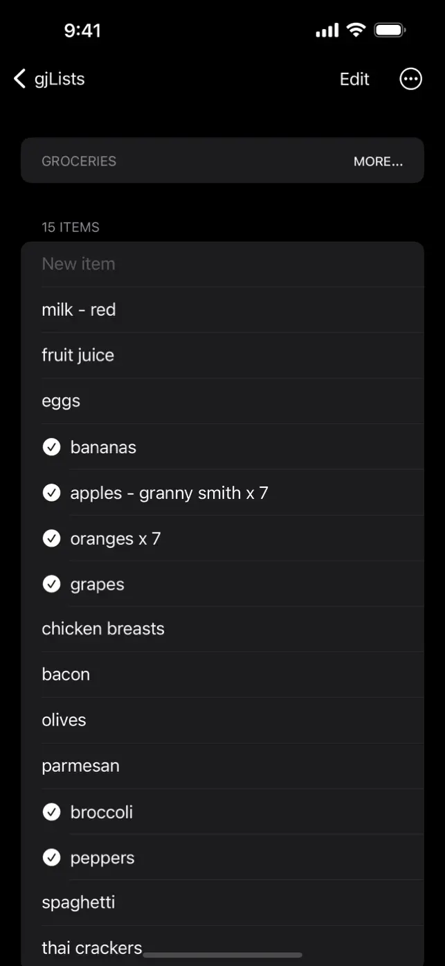 gjLists screenshot #4 for iPhone