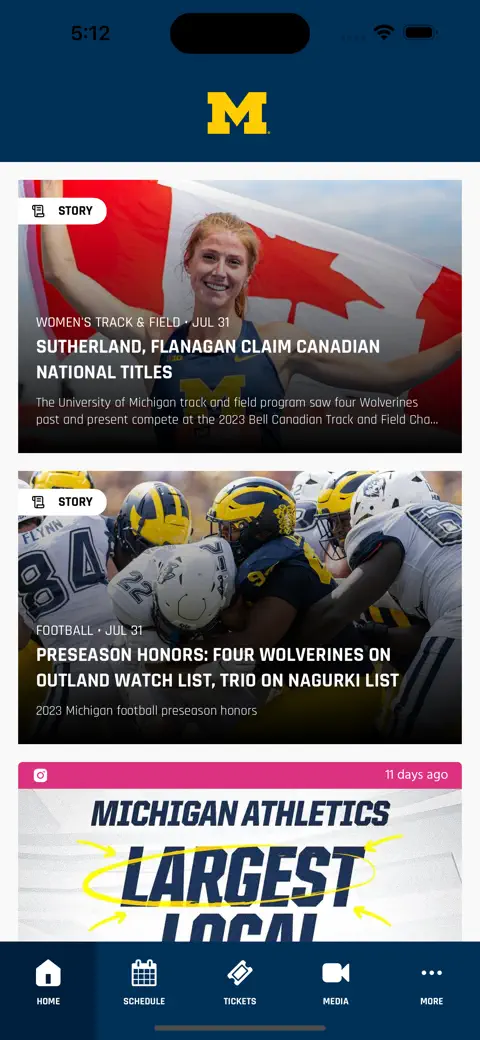 Michigan Athletics screenshot 1