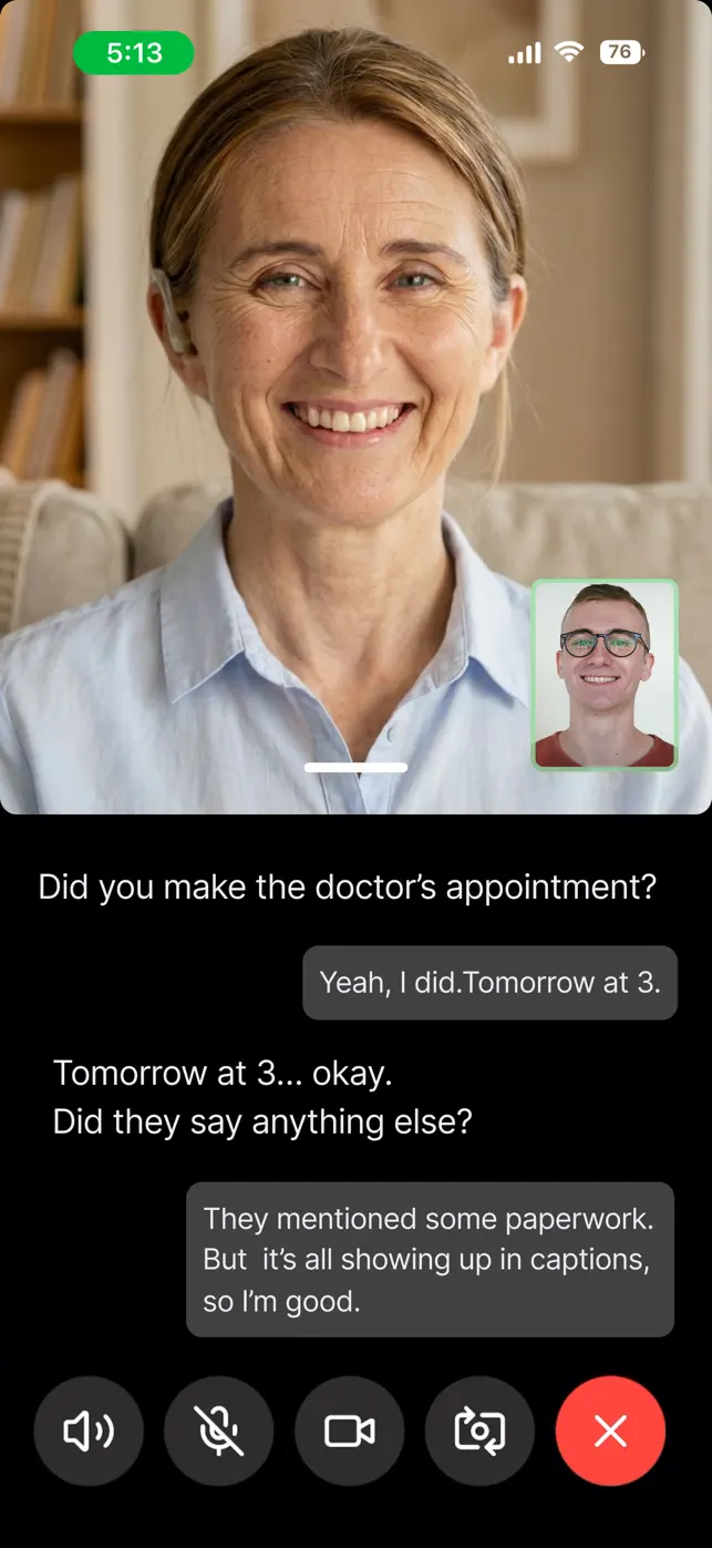 InnoCaption Video Calls screenshot #1 for iPhone
