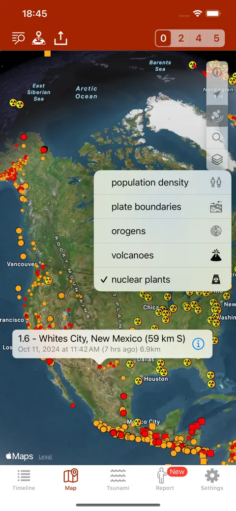 Earthquake - alerts and map screenshot 2