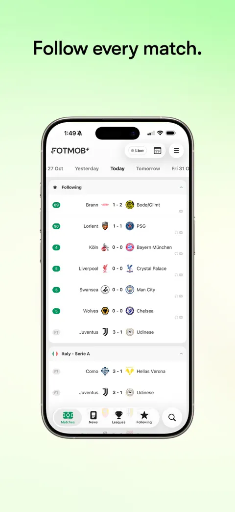 FotMob - Soccer Live Scores screenshot 1