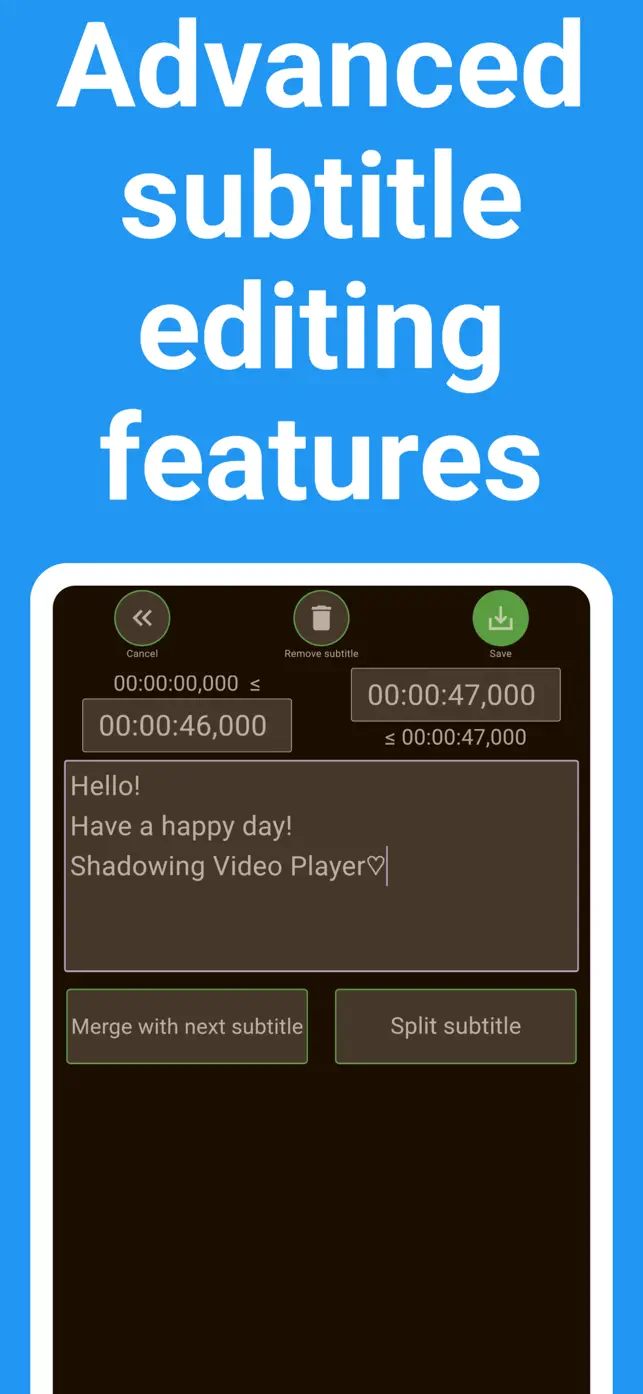 Shadowing Player: Languages screenshot #5 for iPhone
