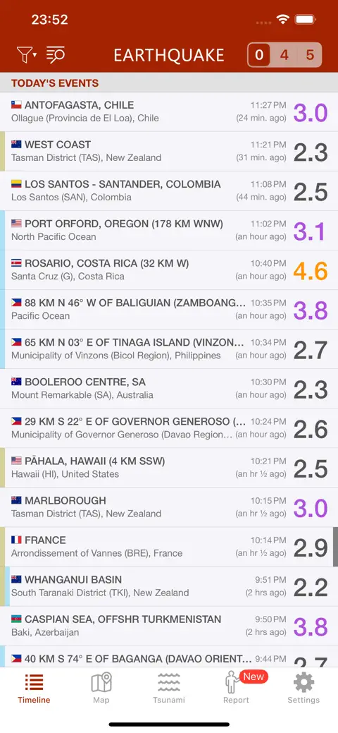 Earthquake - alerts and map screenshot 3