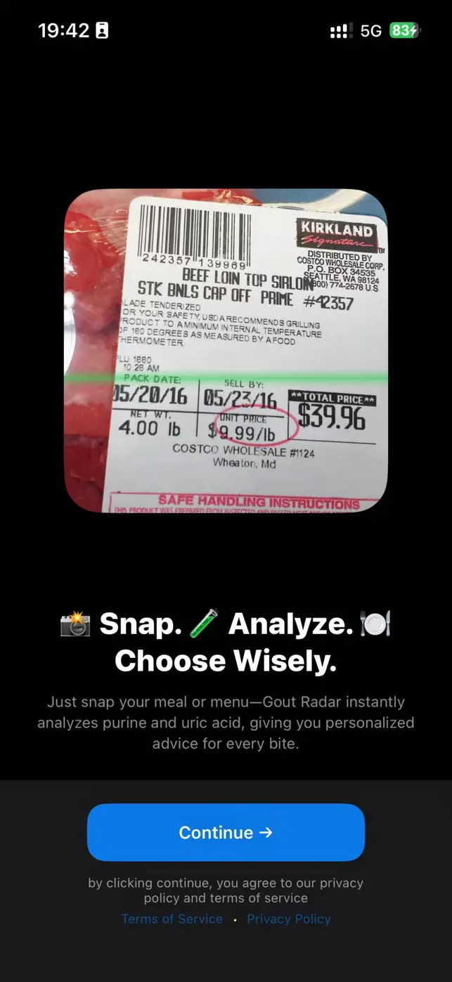 Gout Radar screenshot #1 for iPhone