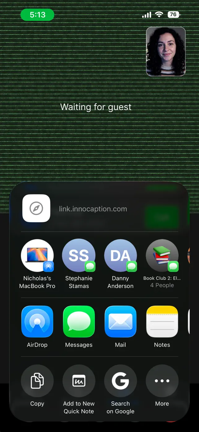 InnoCaption Video Calls screenshot #8 for iPhone