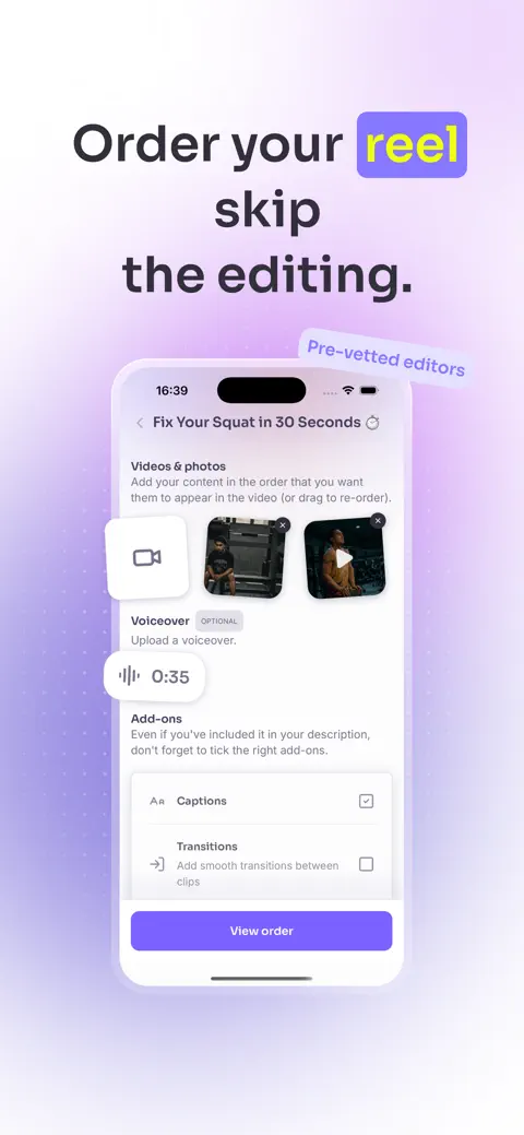 Reelify: Video Editing Service screenshot 1