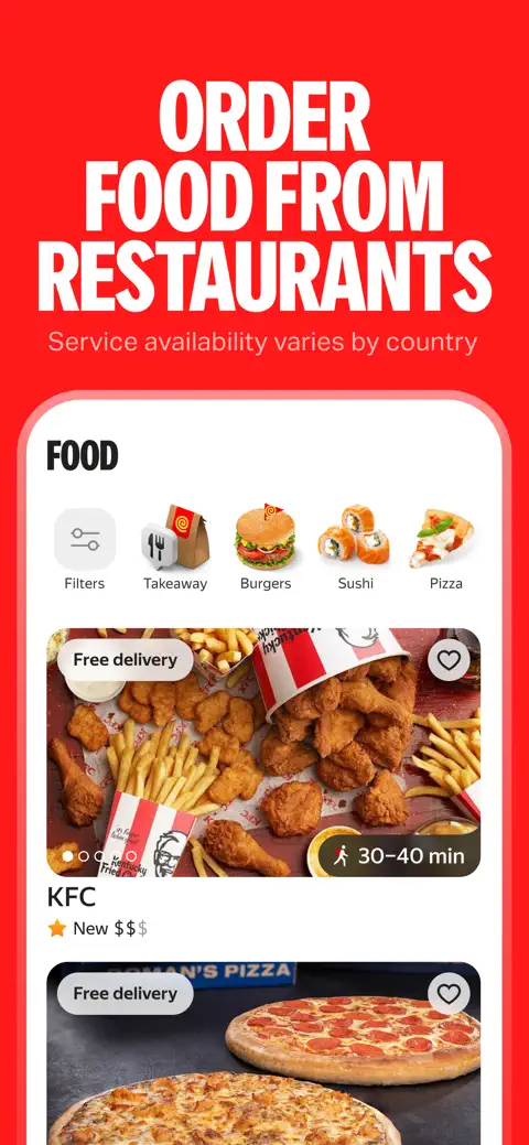 Yango: taxi, food, delivery screenshot 4