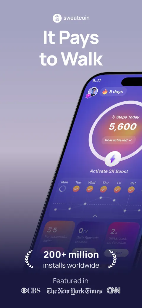 Sweatcoin Walking Step Counter screenshot 1