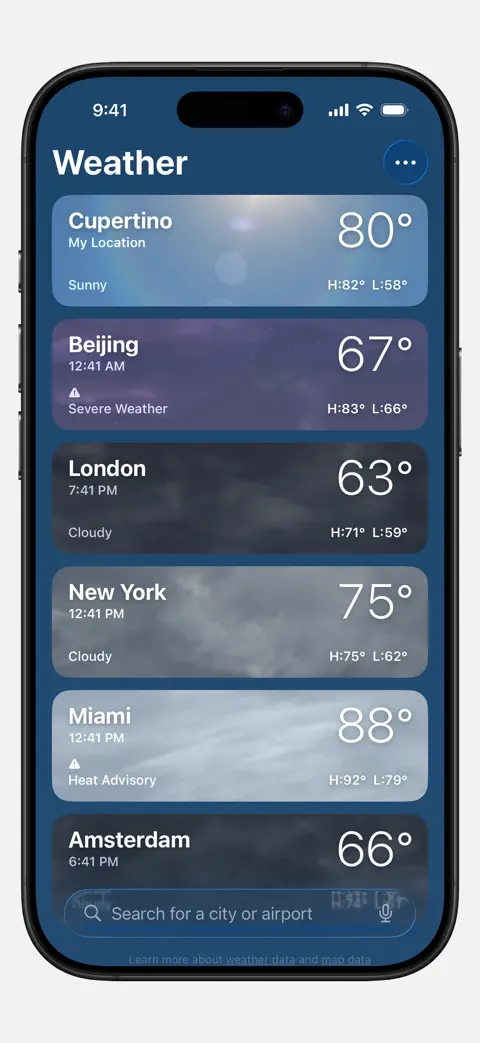 Weather screenshot 1