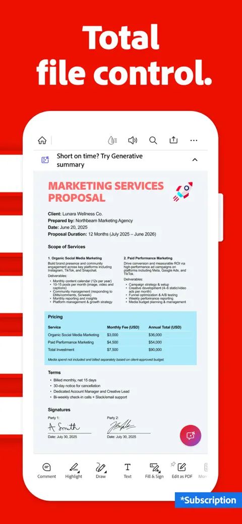 Adobe Acrobat Reader: Sign PDF screenshot 2