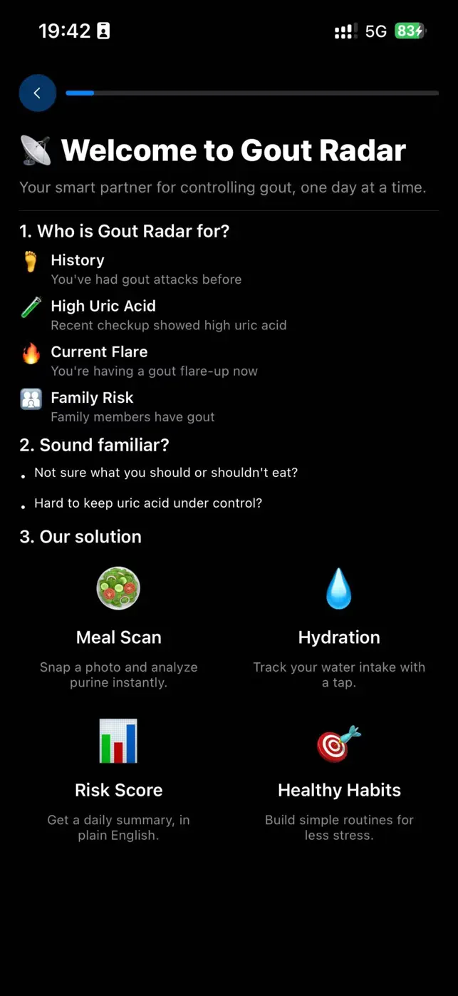 Gout Radar screenshot #2 for iPhone