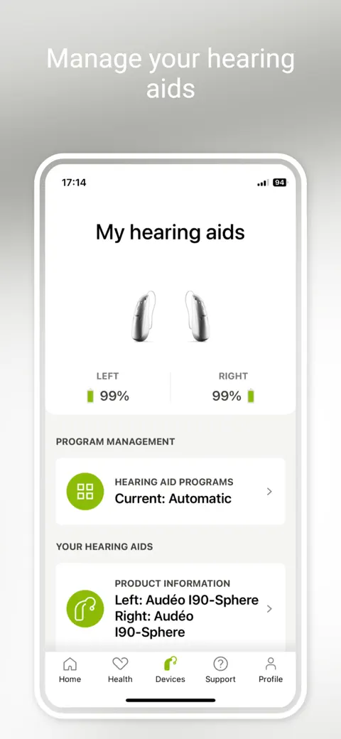myPhonak screenshot 6